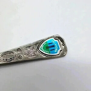 Vintage Oklahoma Sooner Thunderbird Engraved Souvenir Spoon Kitschy cool